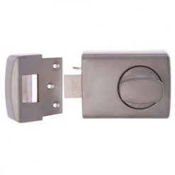 Locking Solutions LOCKWOOD 002 KNOB DEADLATCH SATIN CHROME PEARL