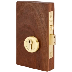 ZANDA SATIN BRASS ROUND ROLLER LOCK KIT