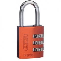 ABUS 3-WHEEL 30MM COMBINATION ALUMINIUM PADLOCK 145/30 VARIOUS COLOURS 9 ABUS 3-WHEEL 30MM COMBINATION ALUMINIUM PADLOCK 145/30 VARIOUS COLOURS