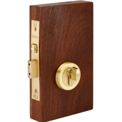 ZANDA SATIN BRASS ROUND ROLLER LOCK KIT