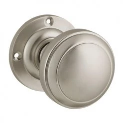 TRADCO DOOR KNOB MILTON ROUND ROSE PAIR