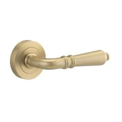 IVER DOOR LEVER SARLAT ROUND ROSE PAIR Door Handles & Levers