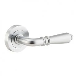 IVER DOOR LEVER SARLAT ROUND ROSE PAIR Door Handles & Levers