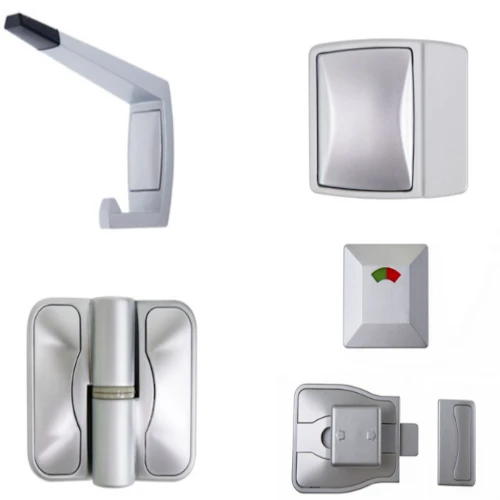 METLAM MODA RANGE TOILET PARTITION HARDWARE KIT 3 METLAM MODA RANGE TOILET PARTITION HARDWARE KIT