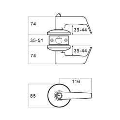 Locking Solutions BRAVA EV SERIES COMMERCIAL LEVER SET (DDA COMPLIANT)