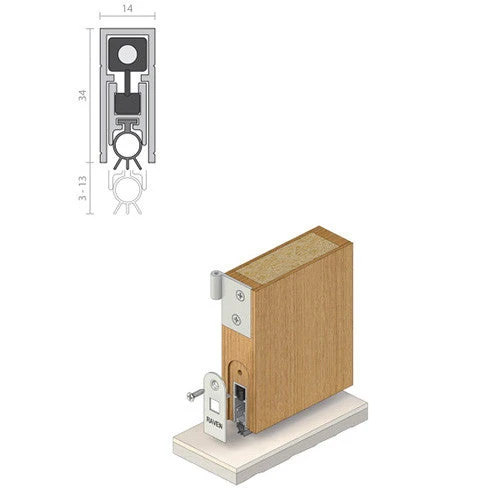 RAVEN AUTOMATIC BOTTOM DOOR SEAL RP8SI (CLEAR ANODISED) Door Seals 1 RAVEN AUTOMATIC BOTTOM DOOR SEAL RP8SI (CLEAR ANODISED) Door Seals