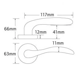 SCHLAGE GRANDE SERIES LEVER SET - MILA