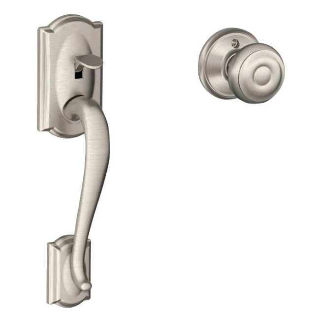 Handles & Hardware SCHLAGE CAMELOT FRONT ENTRY HANDLE AND GEORGIAN KNOB 2 Handles & Hardware SCHLAGE CAMELOT FRONT ENTRY HANDLE AND GEORGIAN KNOB