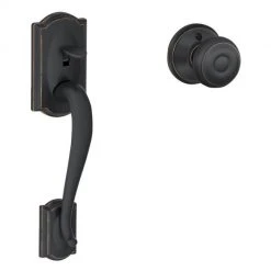 Handles & Hardware SCHLAGE CAMELOT FRONT ENTRY HANDLE AND GEORGIAN KNOB