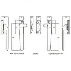 WHITCO SERIES 25 WINDOW NON-LOCKABLE FASTENER