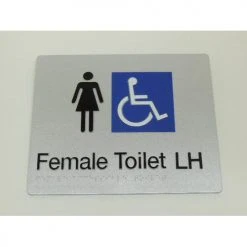 Tim The Sign Man Toilet & Shower Signage FEMALE DISABLED TOILET SIGN (LEFT HAND)