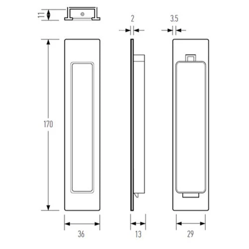 HALLIDAY AND BAILLIE FLUSH PULL HB660 Flush Pulls 2 HALLIDAY AND BAILLIE FLUSH PULL HB660 Flush Pulls