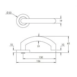 MADINOZ URBAN ROUND ROSE LEVERSET MDZ L60T