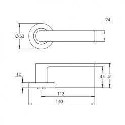 MADINOZ VISION ROUND ROSE LEVERSET MDZ888-14 Handles & Hardware