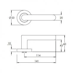 MADINOZ VISION ROUND ROSE LEVERSET MDZ888-16 Handles & Hardware