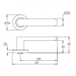 Handles & Hardware MADINOZ VISION ROUND ROSE LEVERSET MDZ888-17
