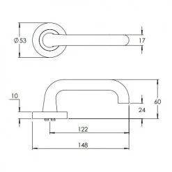 MADINOZ VISION ROUND ROSE LEVERSET MDZ888-18 Handles & Hardware