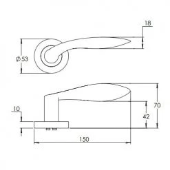 Handles & Hardware MADINOZ VISION ROUND ROSE LEVERSET MDZ888-6