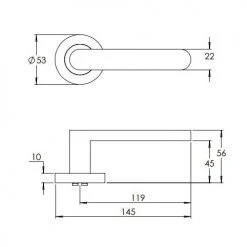 Handles & Hardware MADINOZ VISION ROUND ROSE LEVERSET MDZ888-9