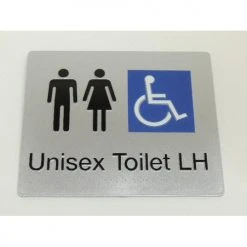 Tim The Sign Man Toilet & Shower Signage UNISEX DISABLED TOILET SIGN (LEFT HAND)